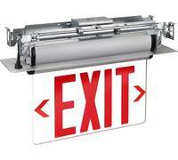 Garrini New York GRMSEL-200 - Luz de emergencia empotrada con letra de salida aprobada de 8 pulgadas, carcasa de una y doble cara, opcional, panel acrílico reemplazable, certificado UL, GRMSEL-200