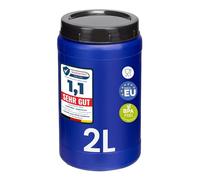 Garronda 2 litros Contenedor con Tapa, Barril de Agua de Boca Ancha, Barril de Plástico BPA-Libre, Ideal para Almacenamiento de Agua y Piensos, Caja de Transporte GD-0085, Azul