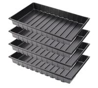 Garronda Bandeja de Cultivo Bandeja para Plantas Invernadero Placa de Cultivo de Germinación GD-0065 (53x32 cm; Negro; 4 Piezas)