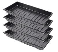 Garronda Bandeja de Cultivo Bandeja para Plantas Invernadero Placa de Cultivo de Germinación GD-0065 (60x30 cm; Negro; 4 Piezas)