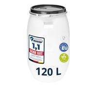 Garronda Barril Alimentario 120 L Boca Ancha Blanco GD-0078