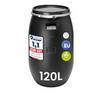 Garronda Barril Alimentario 120 L Boca Ancha Negro GD-0078