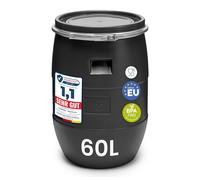 Garronda Barril Alimentario 60 L Boca Ancha Negro GD-0078