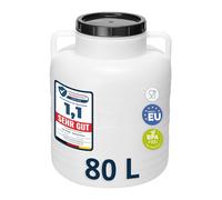 Garronda Barril BPA Libre 80 L para Piensos Boca Ancha GD-0087 Blanco