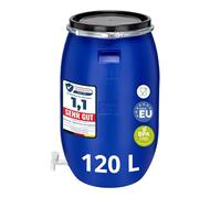 Garronda Barril de Agua de Lluvia 120 L HDPE con Tapa GD-0091 Azul
