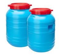 Garronda Barril de Plástico 30 Litros - Lote de 2, Tonel de Alimentos HDPE para Jardín GD-0055