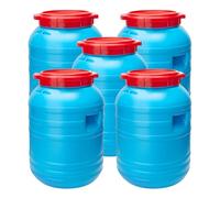 Garronda Barril de Plástico 30 Litros - Lote de 5, Tonel de Alimentos HDPE para Jardín GD-0055