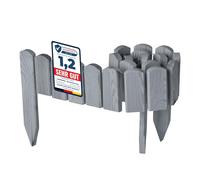 Garronda Bordura de Jardín de Madera 100 x 10 cm Cerca Baja para Flores Parterre Aiuola Valla Decorativa para Jardines Exteriores Borde de Plantas Fácil Instalación GD-0148 Gris