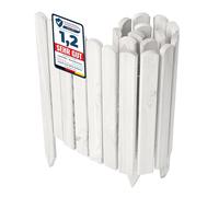 Garronda Bordura de Jardín de Madera 100 x 40 cm Cerca Baja para Flores Parterre Aiuola Valla Decorativa para Jardines Exteriores Borde de Plantas Fácil Instalación GD-0148 Blanco