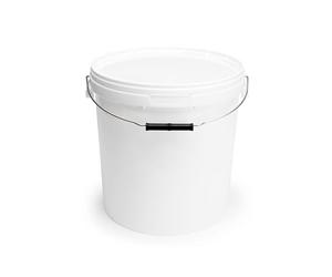 Garronda Cubo con tapa 20 L para el almacenamiento de productos alimenticios y químicos 50 Piezas Blanco GD-0071
