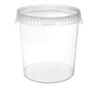 Garronda Cubo con Tapa 30 L para el Almacenamiento de Productos alimenticios y químicos 10 Piezas Transparente GD-0072