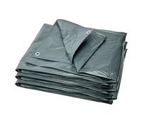 Garronda Lona Impermeable - 10x10 m 120 g/m² - Lona con Ojales - Resistente a los Rayos UV, rasgaduras y Moho - tarp PP para Muebles jardín, Coche, Madera - GD-0162, Gris