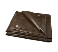 Garronda Lonas Impermeables Exterior - 5x8 m 200 g/m² - Lona Suelo Camping con Ojales - Resistente a los Rayos UV, antidesgarro - tarp PP para Muebles de jardín, Coche, Madera - GD-0162, Marrón