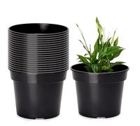 Garronda Macetas de Producción Macetas Redondas para Plántulas de Flores y Plantas GD-0025 (20 Piezas Negro, ⌀ 35 cm H 29 cm)