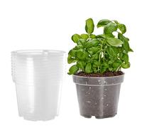 Garronda Macetas de Producción Macetas Transparentes Redondas para Plántulas de Flores y Plantas GD-0024 (10 Piezas Trasparente, ⌀ 9cm H 8,5cm)