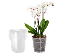 Garronda Macetas de Producción Macetas Transparentes Redondas para Plántulas de Flores y Plantas GD-0024 (10 Piezas Trasparente, ⌀ 12cm H 10,5cm)