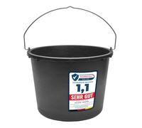Garronda Pack 5 Cubos de Obra 12 L con Asa Metálica GD-0168 Negro