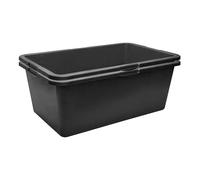 Garronda Pack de 2 Gaveta de Obra Rectangular 80 L - Cubeta Plástica Resistente para Mortero y Mezclar Cemento, Contenedor Multiusos Tipo Bañera para Construcción, Hogar y Jardín GD-0169 Negro