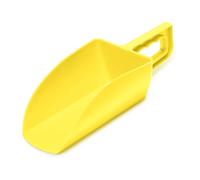 Garronda Pala de plástico para pienso 1 kg - Cuchara para alimento de animales, semillas, cereales o harina - Diseño robusto y ergonómico - Fabricada en Europa - Modelo GD-0153 (Amarillo)