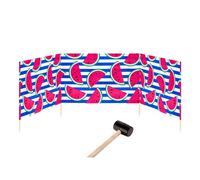 Garronda Pande Largo de privacidad de Beach Protector de Vientos de Acampada con Martillo de Goma GAEX001 (Sandía-66, 4 m)