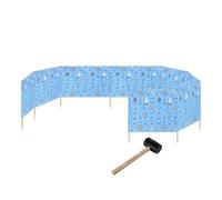 Garronda Pande Largo de privacidad de Beach Protector de Vientos de Acampada con Martillo de Goma GAEX001 (Marina-64, 12 m)