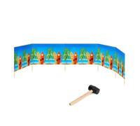 Garronda Pande Largo de privacidad de Beach Protector de Vientos de Acampada de 6 Metros con Martillo de Goma GAEX001 (Tablas de Surf, 6 m)