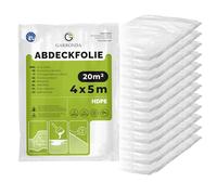 Garronda Plástico Cubretodo para Pintar y Obras 4×5 m, 20 m² - Lámina Protectora de Plastico Multiuso para Cubrir Muebles y Protección del Suelo en Pintura, Uso Interior y Exterior GD-0166 (12 uds)