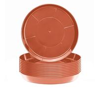 Garronda Platos para Macetas de Producción Redondas 1 Unidad Pack de 5 o Pack de 10 GD-0026 (10 Piezas - Terracota, ⌀ 18cm H=3,5cm)