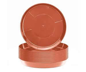 Garronda Platos para Macetas de Producción Redondas 1 Unidad Pack de 5 o Pack de 10 GD-0026 (10 Piezas - Terracota, ⌀ 18cm H=3,5cm)