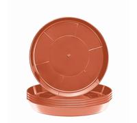 Garronda Platos para Macetas de Producción Redondas 1 Unidad Pack de 5 o Pack de 10 GD-0026 (5 Piezas - Terracota, ⌀ 30cm H=4,5cm)