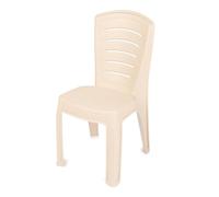 Garronda Silla de Jardín Apilable Efecto Ratán 1 ud Beige GD-0270 | Respaldo de lamas · Polipropileno · Apilable · Resistente al clima y a los rayos UV · Para jardín, balcón y terraza