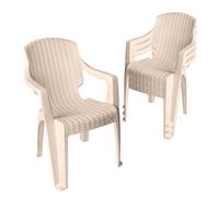 Garronda Sillón Jardín Apilable Beige 4 Uds. GD-0254