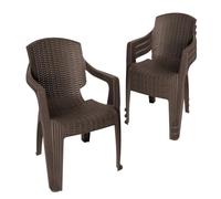 Garronda Sillón Jardín Apilable Marrón 4 Uds. GD-0254