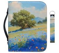 Garronmavis Artístico Árbol de 2 piezas para hombres y mujeres, flores silvestres, árboles, libros de la Biblia, bolsa de arte estético, bolsa de la Biblia sagrada - M