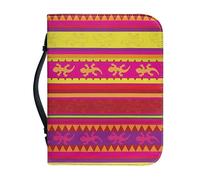 Garronmavis Aztec Lizard Stripes - Funda bíblica para mujer, diseño de rayas en zigzag, con bolsillos, funda bíblica navajo para peregrinación, talla L