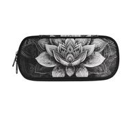 Garronmavis Estuche para bolígrafos de gran capacidad, bolsillo con cremallera, suministros escolares, organizador portátil de papelería para oficina, escuela, adolescentes, niños y hombres, Flor de