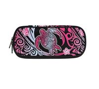 Garronmavis Estuche para lápices con diseño de tortuga marina para adolescentes, diseño de gato y tiburón, con apertura amplia, diseño de lunares de color, Tótem de tortuga marina, Mochila escolar