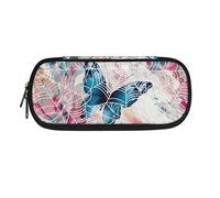 Garronmavis Estuche para lápices con diseño floral para niños, con espiral, arco iris, gran capacidad, escultura de papel de tigre, estuche duradero, Listas florales, Mochila escolar