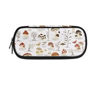 Garronmavis Estuche para lápices de Cocker Spaniel Tigre, diseño de calavera escolar y flores, estuche duradero para lápices de pintura fluida, Champiñón retro, Mochila escolar