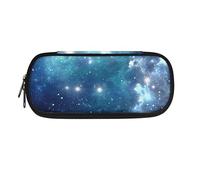 Garronmavis Estuche para lápices de notas musicales para niños, diseño de violín, libélula estrellada, gran capacidad, estuche duradero con bonitos tiburones, Galaxia Azul, Mochila escolar