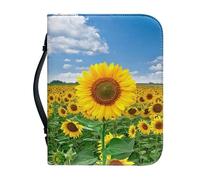 Garronmavis Funda de transporte de la Biblia con diseño de girasoles para hombres y mujeres, funda de transporte de la Biblia de girasol rural, fundas para libros bíblicos
