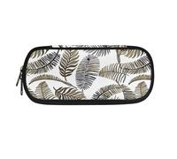 Garronmavis Monstera - Estuche para lápices con diseño de flechas bohemias azules para adolescentes y niñas, estuche de gran capacidad con bandera americana duradera, Monstera verde, Mochila escolar