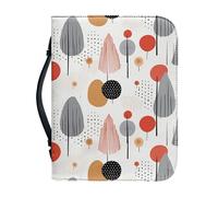 Garronmavis Pine Trees - Funda para Biblia con cremallera para mujeres y hombres, diseño de lunares, diseño de líneas estéticas, tamaño M