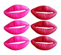 Garrrdenfurni 6 piezas de labios, boca de salchicha, juguetes de Halloween, accesorios de labios de vinilo con cuerda, divertidos labios de salchicha, accesorios de cosplay para fiesta de Halloween