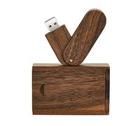 Garrulax Memoria USB 2.0 de Alta Velocidad de Madera Maciza de 64 GB de Alta Velocidad para Almacenamiento de Datos (64 GB, Walnut Wood)