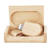 Garrulax Memoria USB 2.0 de Alta Velocidad de Madera Maciza de 64 GB, Memoria Flash USB 2.0 de Almacenamiento de Datos, Disco de Pulgar pendrive (64 GB, Ellipse Maple)