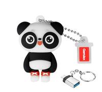 GARRULAX USB 3.0 Flash drive drive, impermeable de silicona de alta velocidad USB 3.0, memoria de datos, con adaptador OTG tipo C (panda, 16 GB)