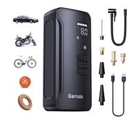 Garrulo Compresor Aire Portatil, 150 PSI Inflador de Luz LED Ruedas Coche con Batería Recargable, 3-in-1 Mini Compresor para Coche/Bicicleta/Globo/Moto