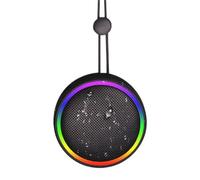 Garsent Altavoz de Ducha Bluetooth con Ventosa, Altavoz Inalámbrico Portátil IPX6 Resistente Al Agua con Iluminación RGB, Estéreo Verdadero para Baño y Piscina (Black)