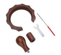 Garsent Anillo de Cabezal de Grupo para Máquina de café Apto para Gemilai 3006 3145 3145B, Reemplazo de de Palanca de de Madera Maciza con Funda de Tubo de Resistente Al Calor, Piezas de Mejora de